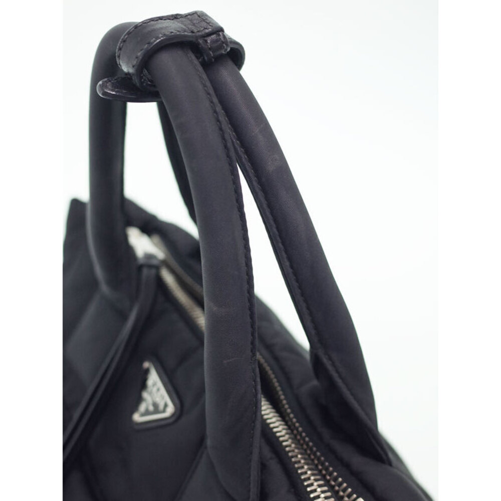 Prada Black Tote Shoulder Tessuto Bag Bomber - Picture 8 of 9